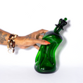 Load image into Gallery viewer, vintage green klukflaske decanter