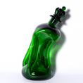 Load image into Gallery viewer, vintage green klukflaske decanter