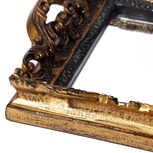 vintage gold mirrored vanity tray