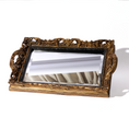 Load image into Gallery viewer, vintage gold mirrored vanity tray