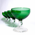 Load image into Gallery viewer, vintage green champagne coupes, set of 4