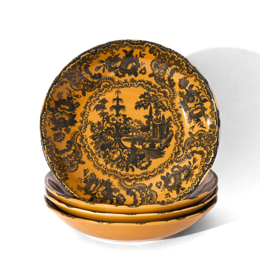 vintage sakura plates, set of 4